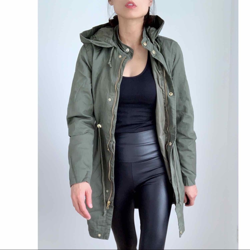 UTILITY CARGO HOODED JACKET - DARK OLIVE - Picture 7 of 12
